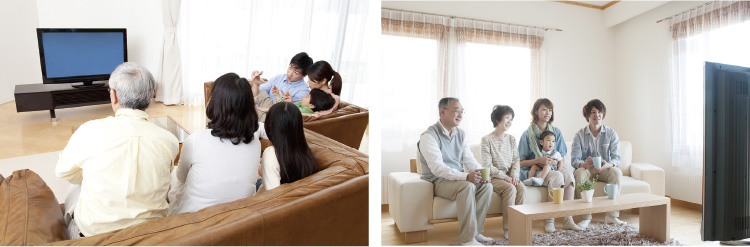 みんなでテレビを見ている時